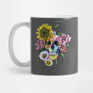 Skull With Flowers Mug